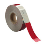 Cinta reflectiva 2" x 45mt rojo blanco 3M